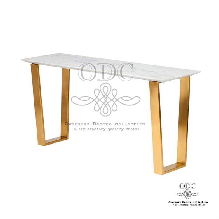 Brass SS Marble Top Modern Look Console Table 