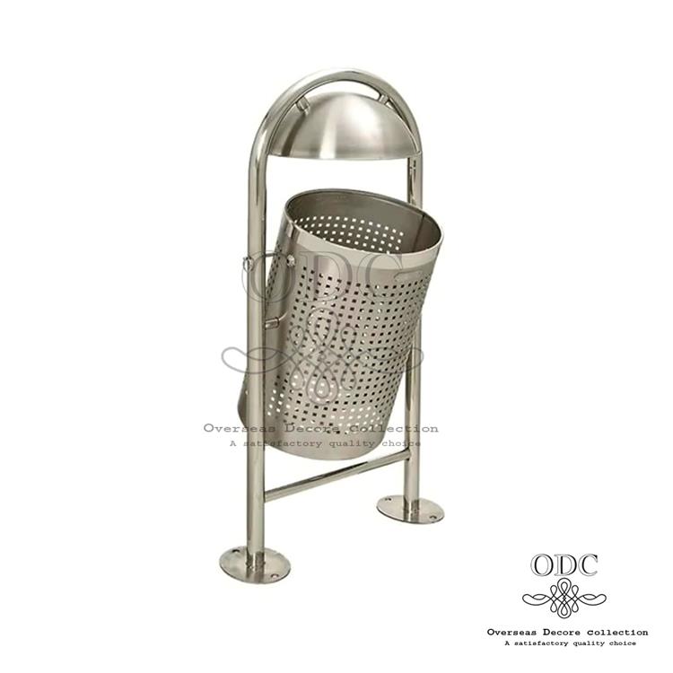 Stainless Steel Engraved Net Cut Hanging Dustbin