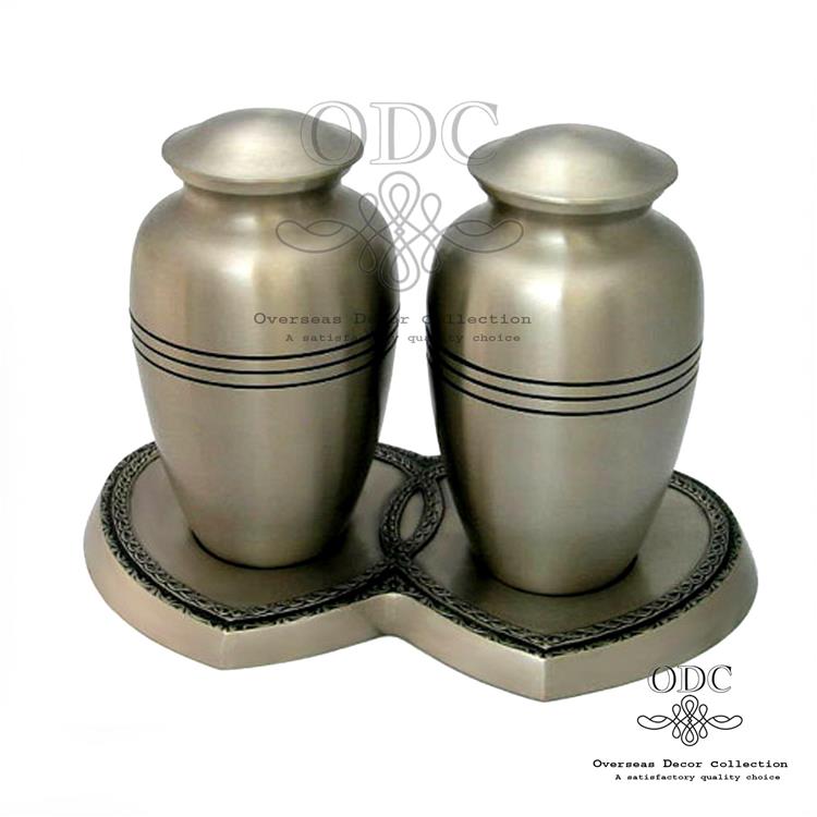 Finish-Bushed Bronze Brass Companion Urns